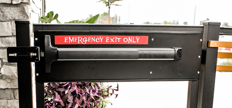 emergency push bar installation in Vandenberg Village
