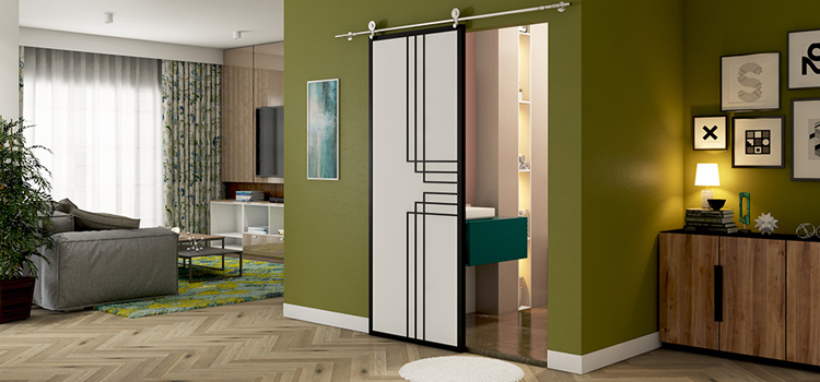 sliding bathroom door installation in Vandenberg Village